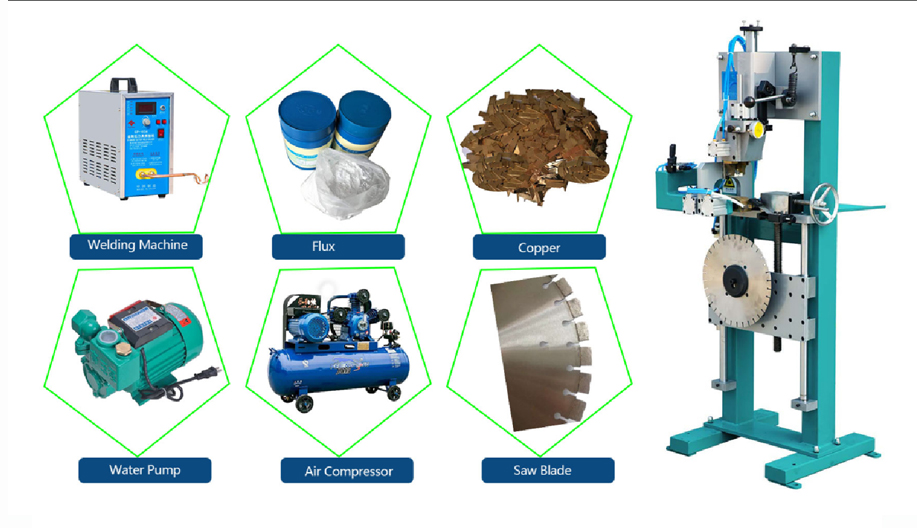 Semi-Automatic Brazing For stone cutting blade (3)