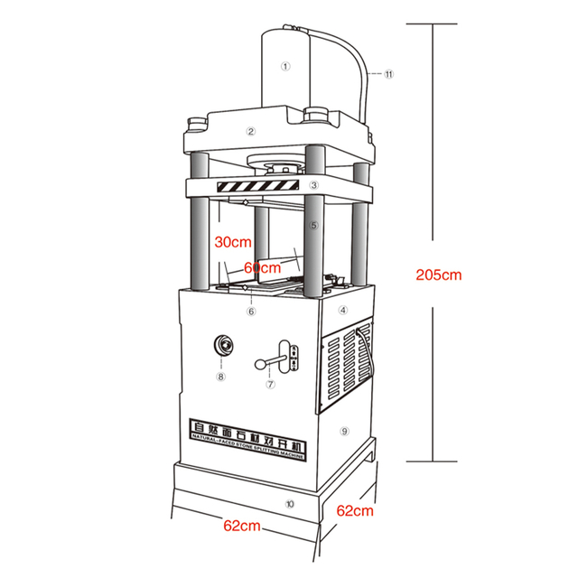 Stone Splitting Machine for splitting stamping and mushroom