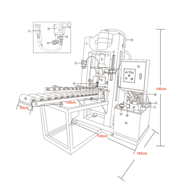 Small Horseshoe Rock Cutting Machine