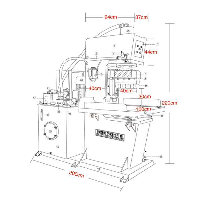 Ruisheng Rsd-95h Marble Granite Cutting Stone Natural Surface& Saw-Cut Face Splitting Machine