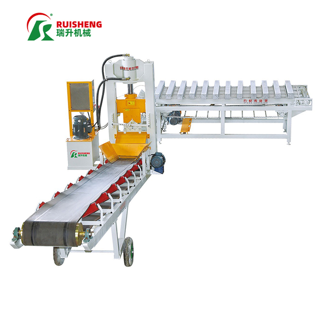 Automatic Cube Stone Splitting Machine with Conveyor Line (Model: RSL-24SLS) - For High-Efficiency Cobblestone & Paving Stone Production